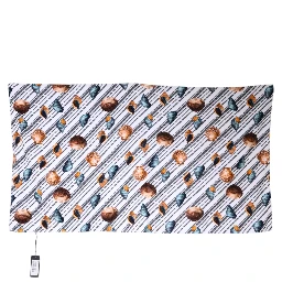 Multicolor Stripes Seashells Beach Towel