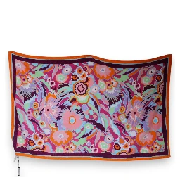 Multicolor Floral Print Cotton Beach Towel