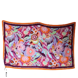 Multicolor Floral Print Cotton Beach Towel