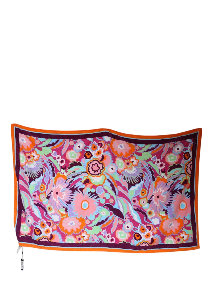 Multicolor Floral Print Cotton Beach Towel alternative