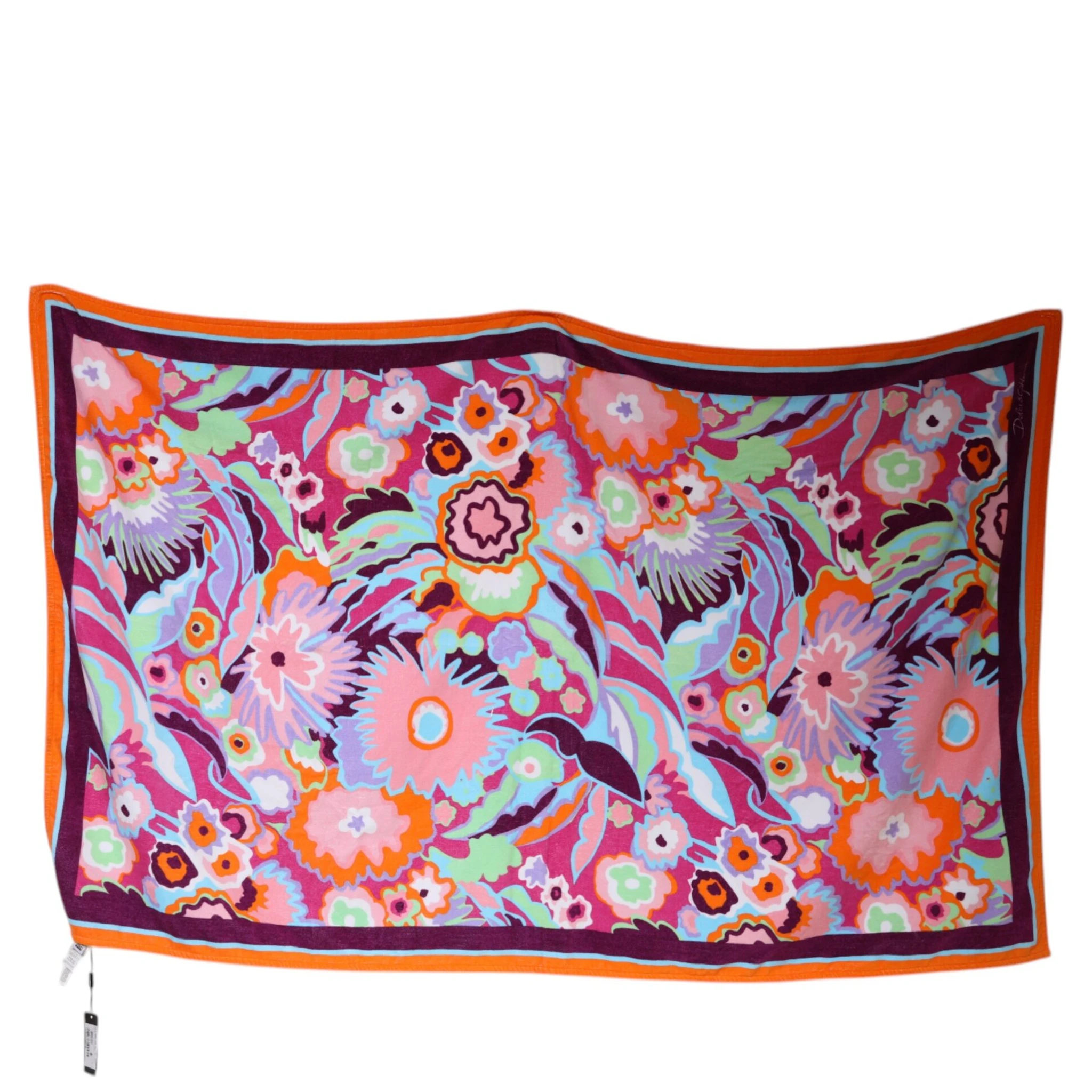 Multicolor Floral Print Cotton Beach Towel