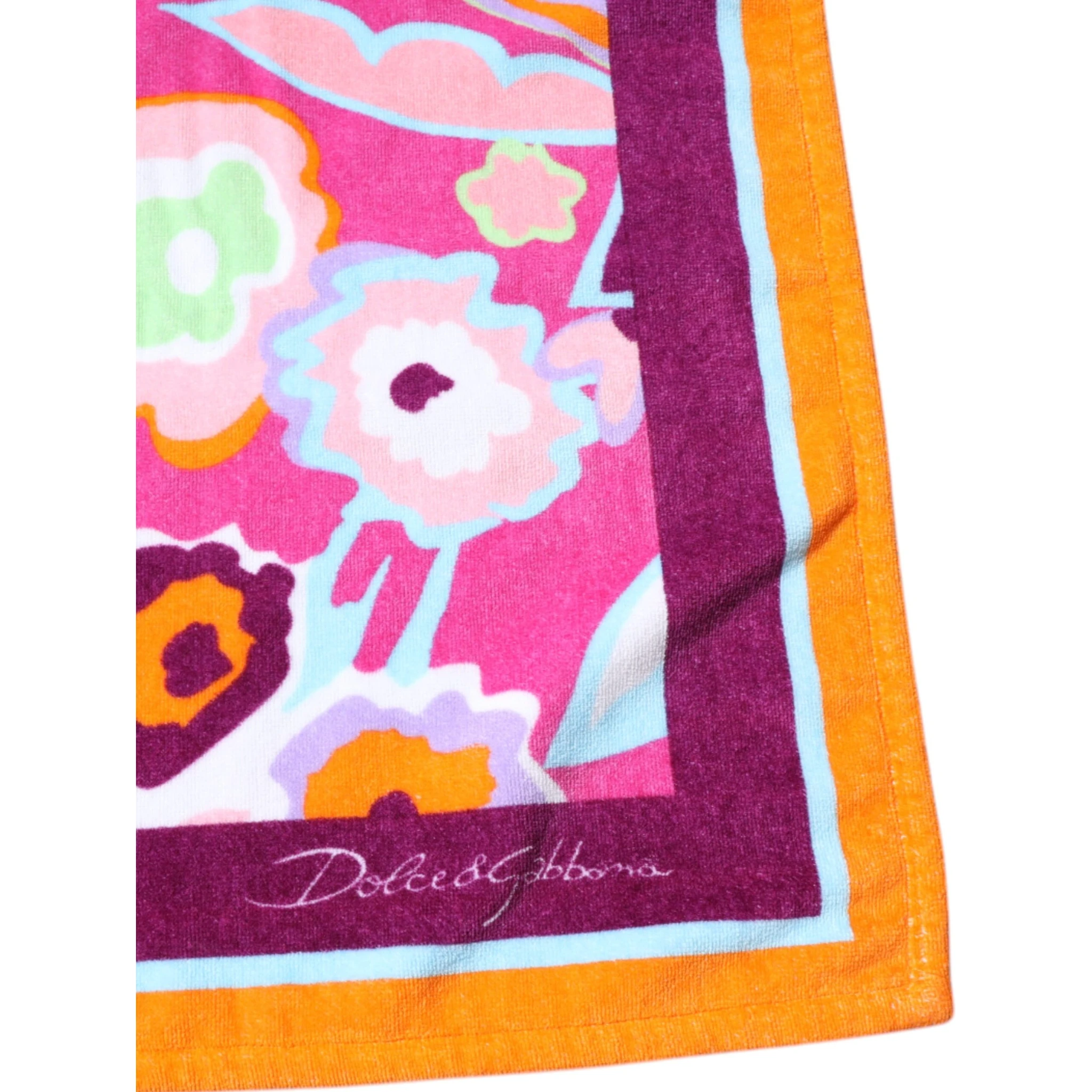 Multicolor Floral Print Cotton Beach Towel