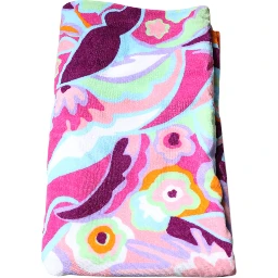 Multicolor Floral Print Cotton Beach Towel
