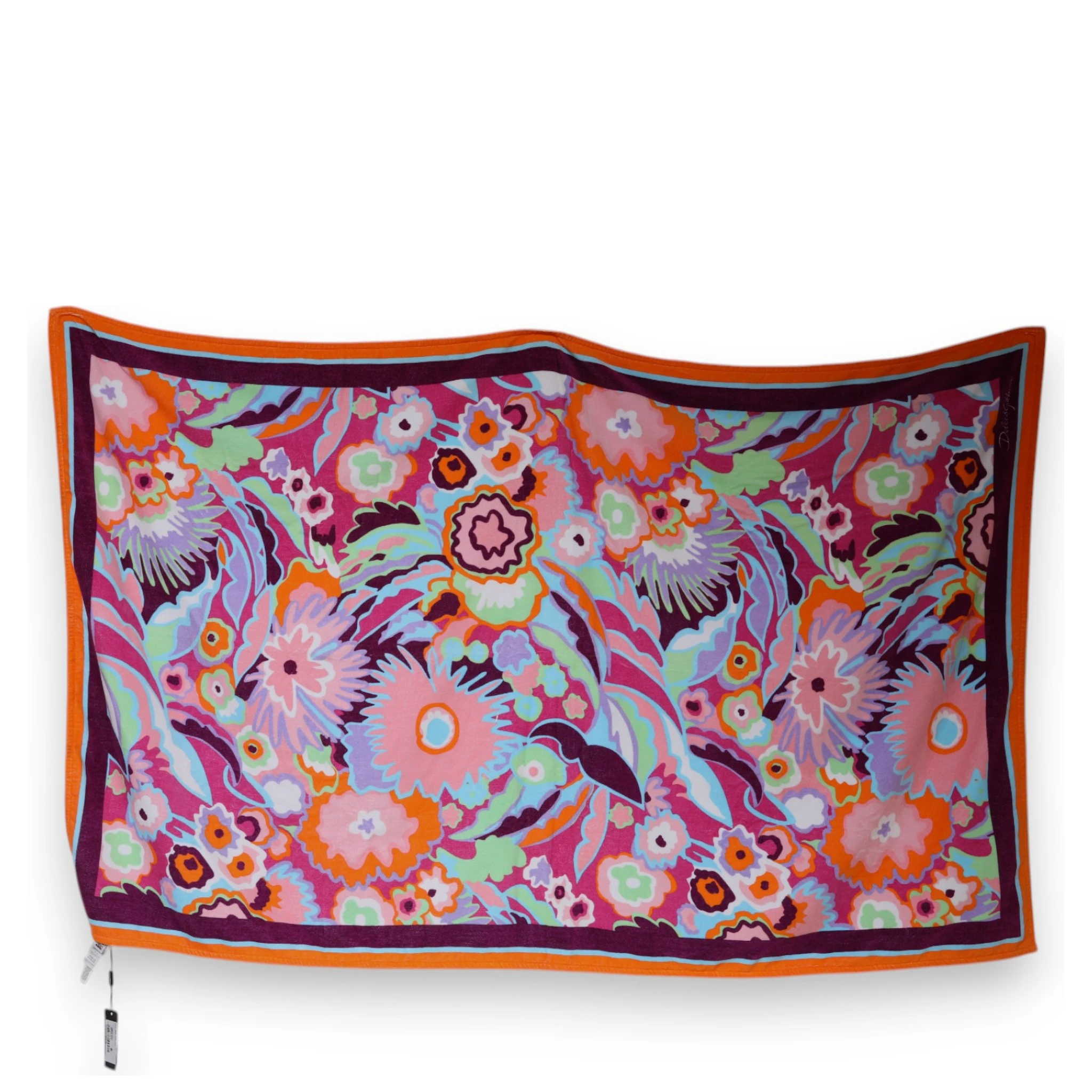 Multicolor Floral Print Cotton Beach Towel