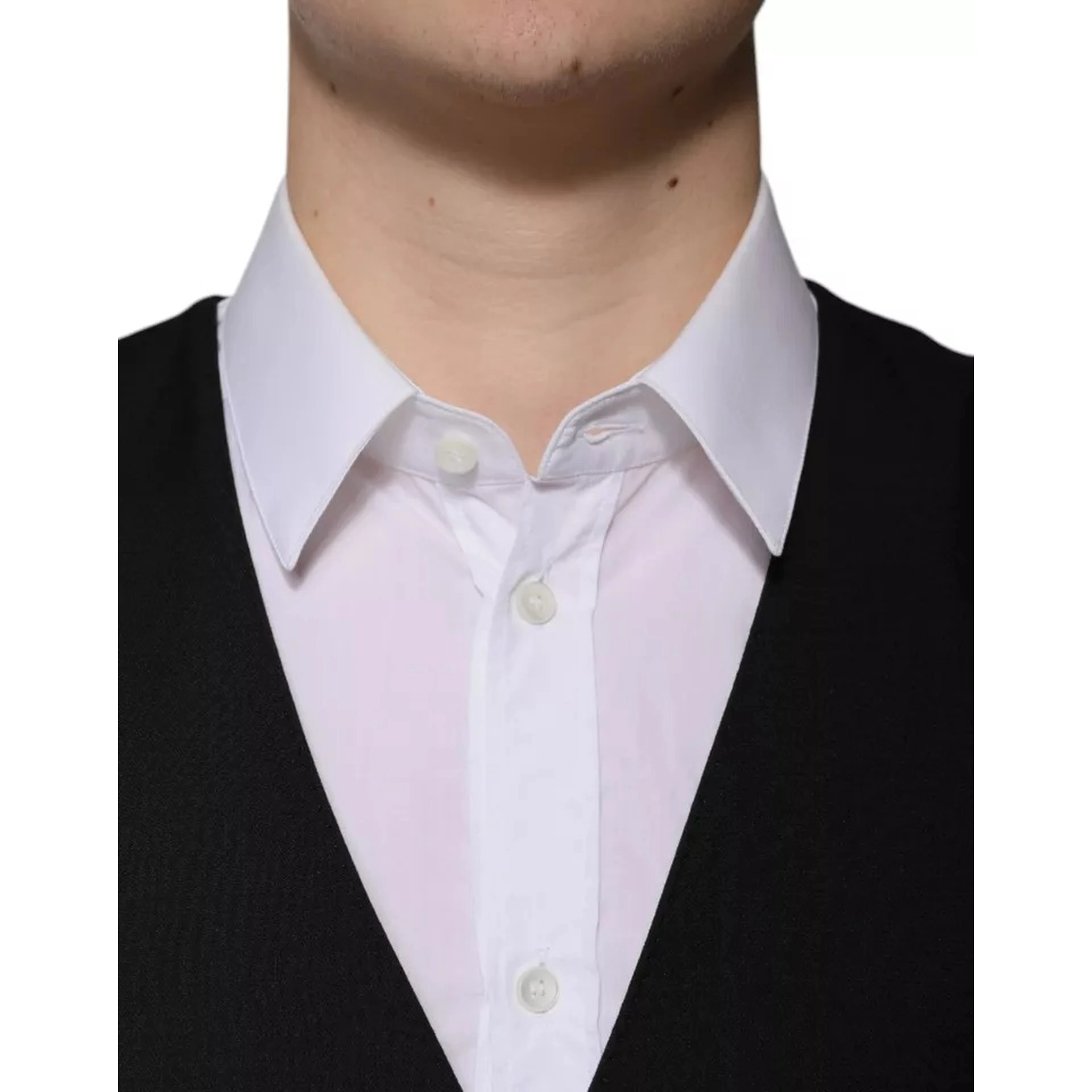 Black Wool Formal Dress Men Waistcoat Vest