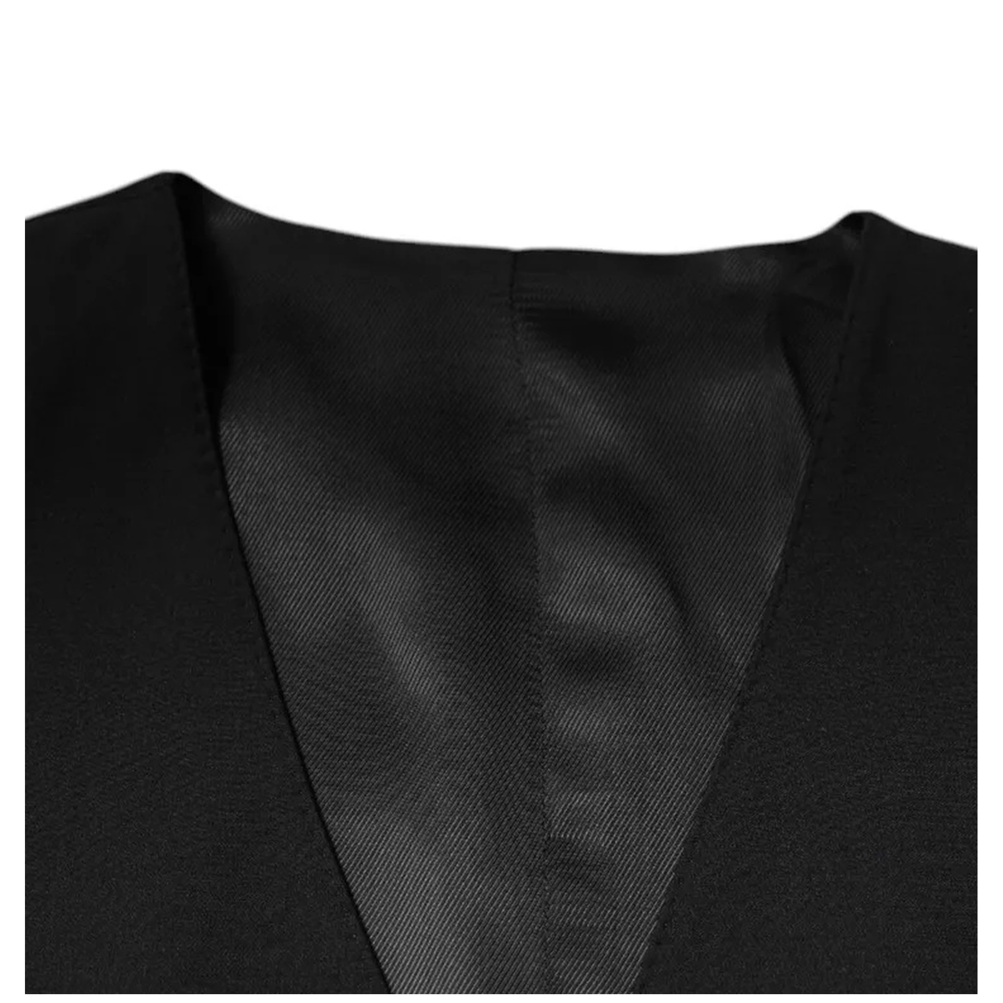 Black Wool Formal Dress Men Waistcoat Vest