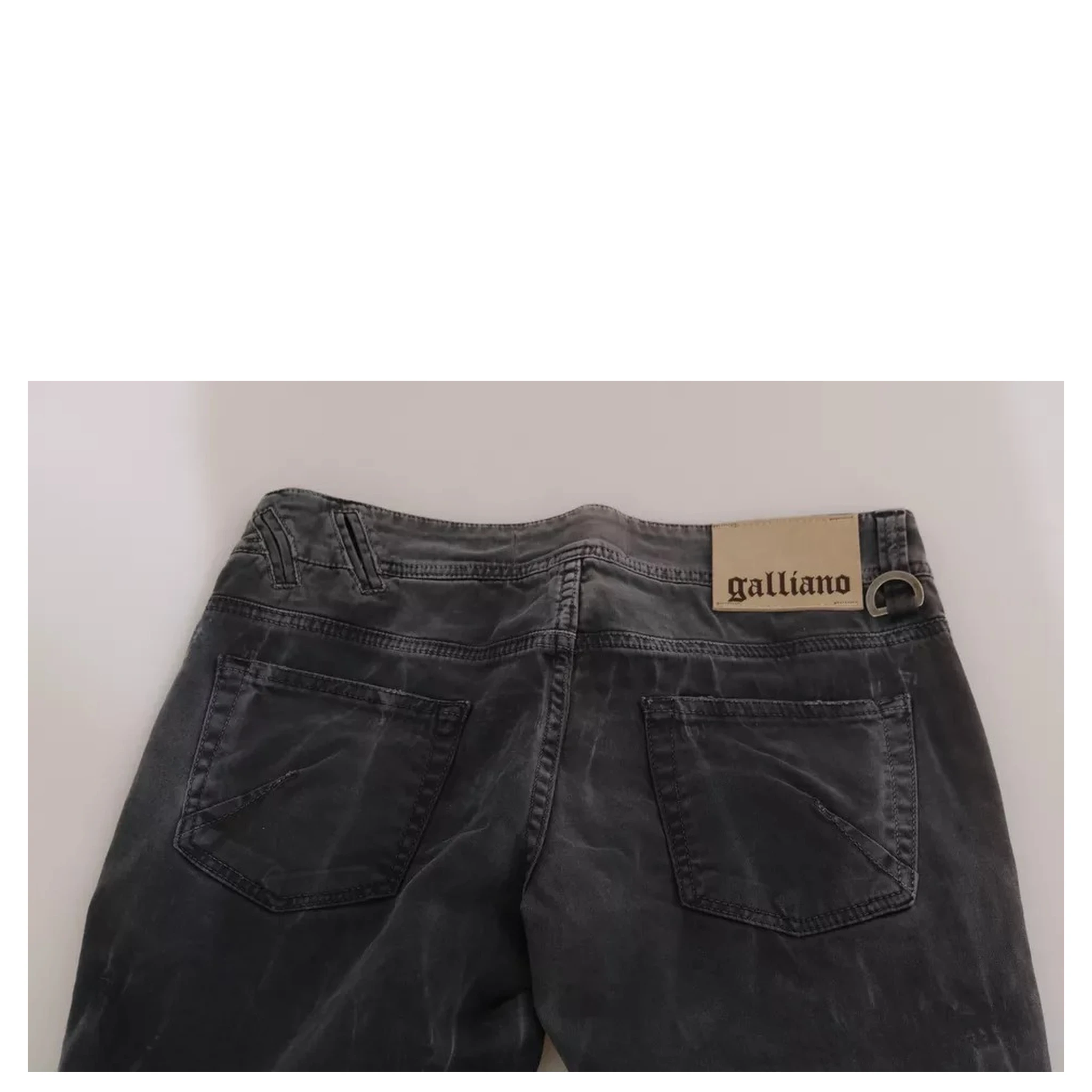 Grey Washed Low Waist Zipper Side Skinny Denim Jeans