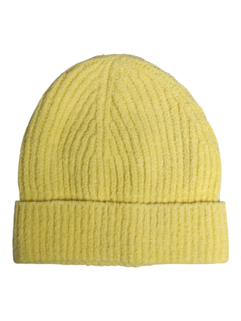 Yellow Cotton Knitted Winter Beanie Hat