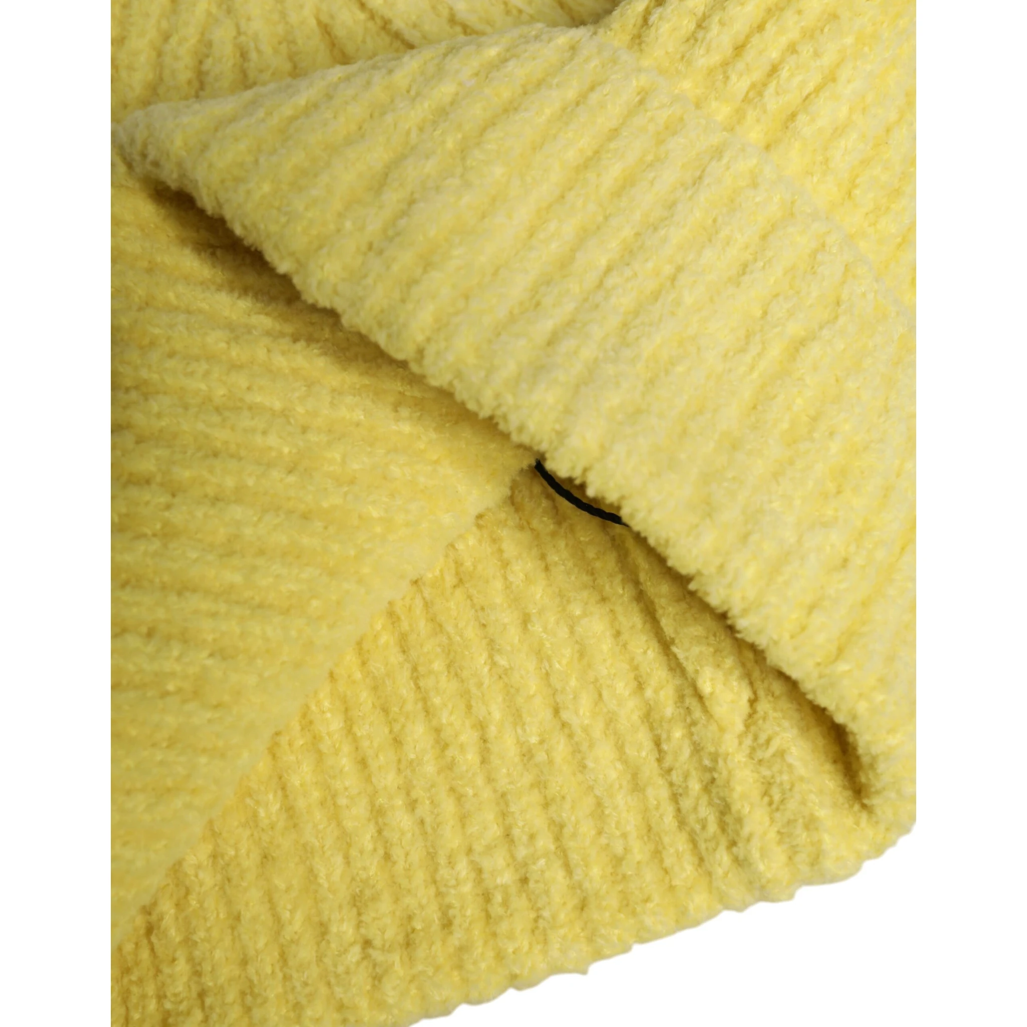 Yellow Cotton Knitted Winter Beanie Hat