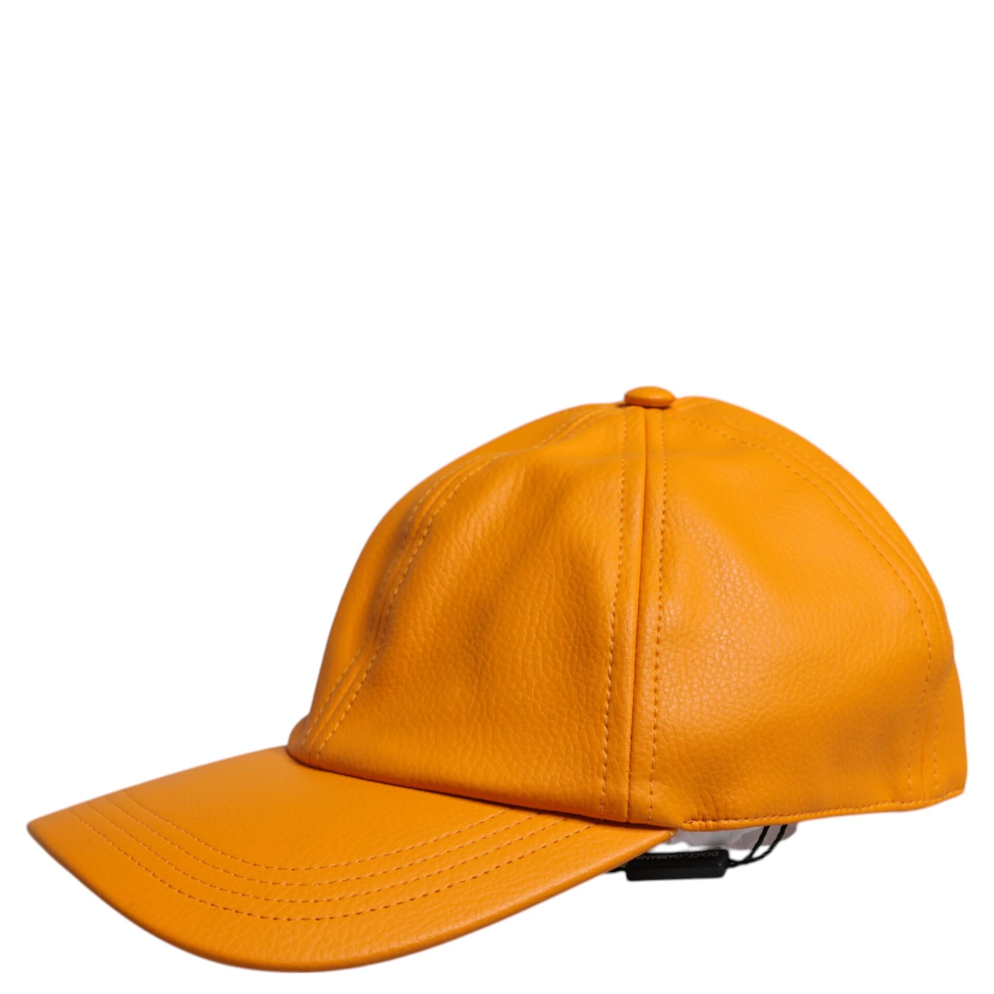 Orange Cotton 6 Panels Baseball Cap