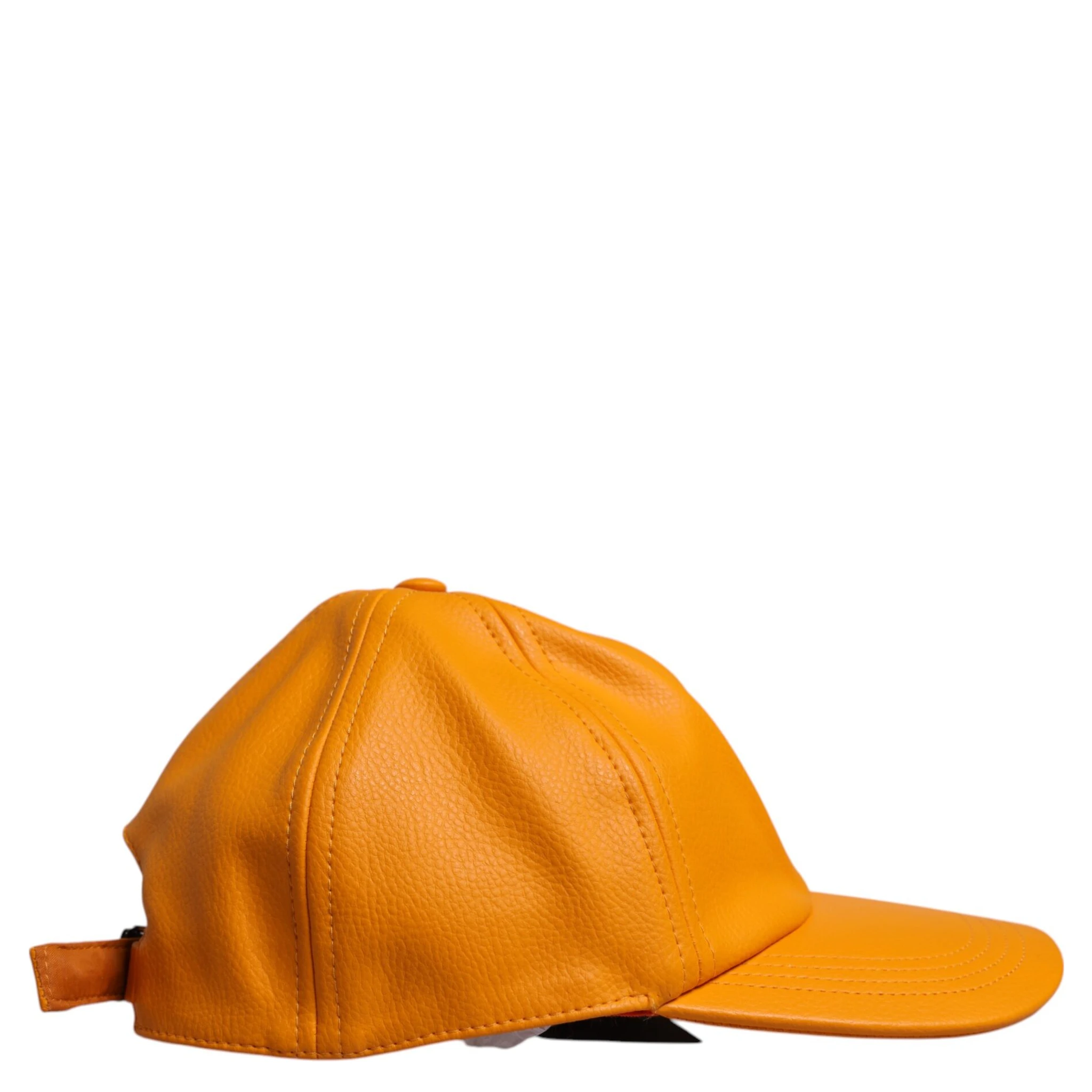 Orange Cotton 6 Panels Baseball Cap