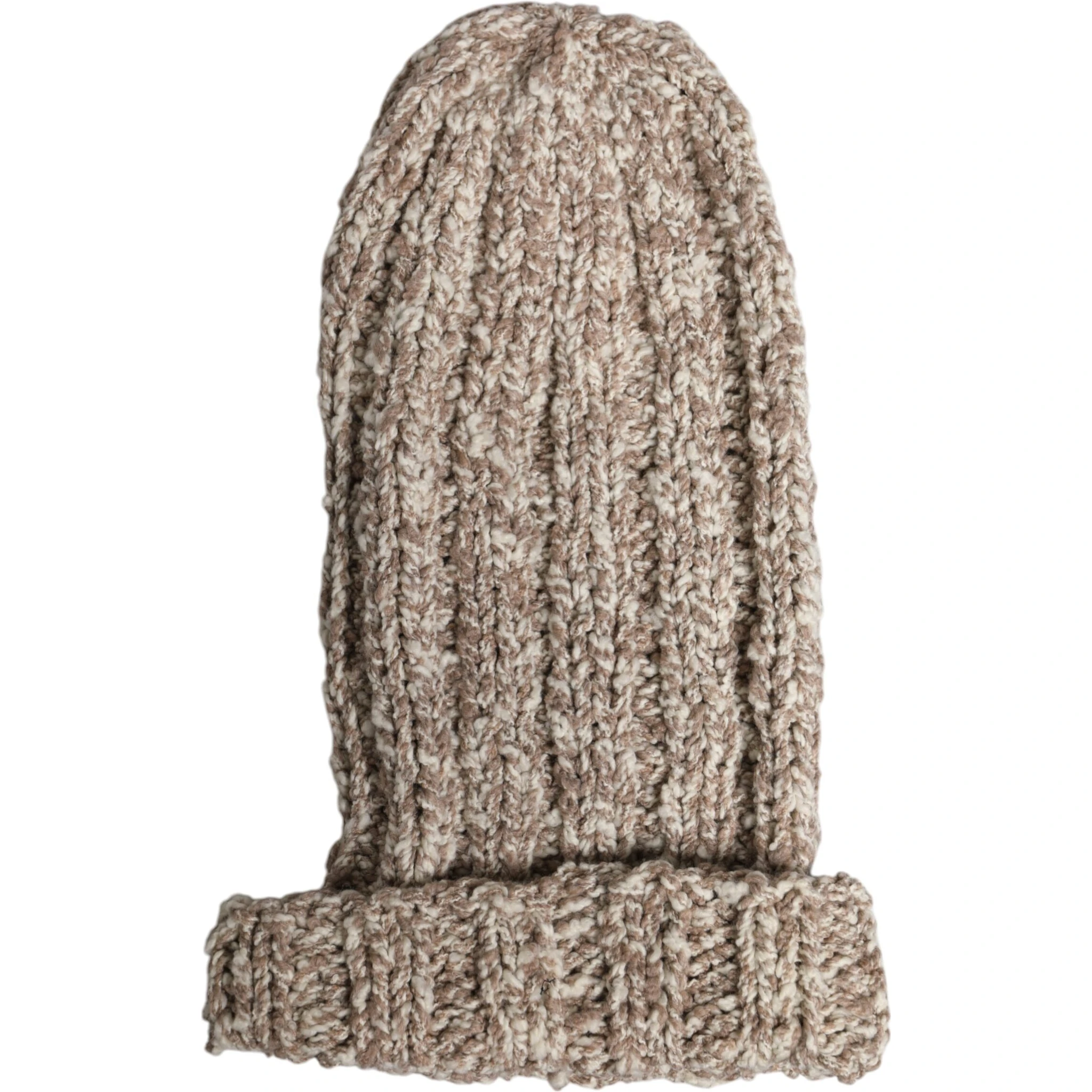 Beige Wool Knitted Ski Mask Balaclava Hat