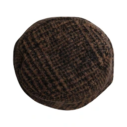Brown Houndstooth Wool Woven Bucket Hat