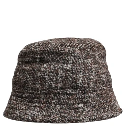 Brown Alpaca Wool Woven Bucket Hat