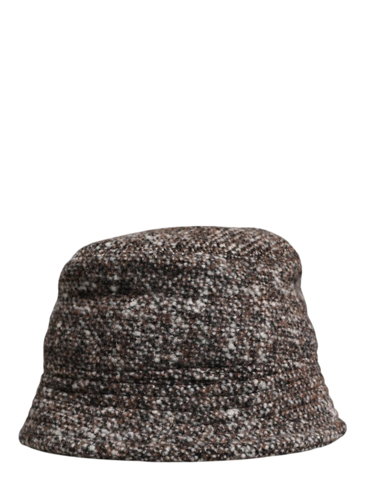 Brown Alpaca Wool Woven Bucket Hat