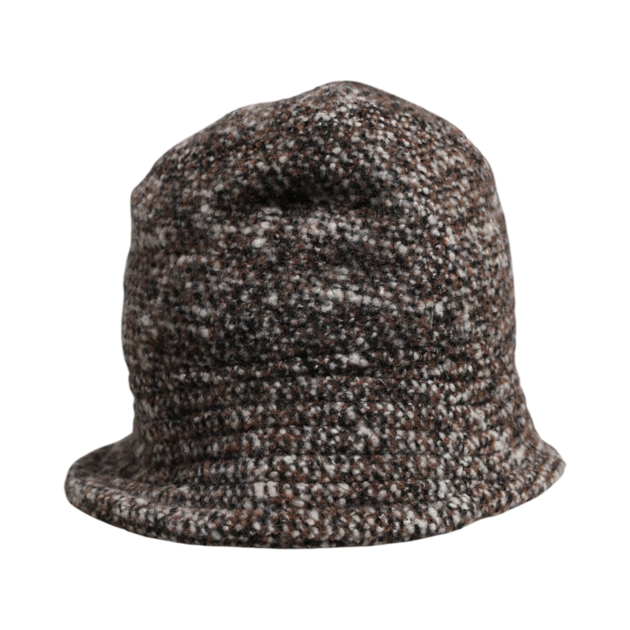 Brown Alpaca Wool Woven Bucket Hat