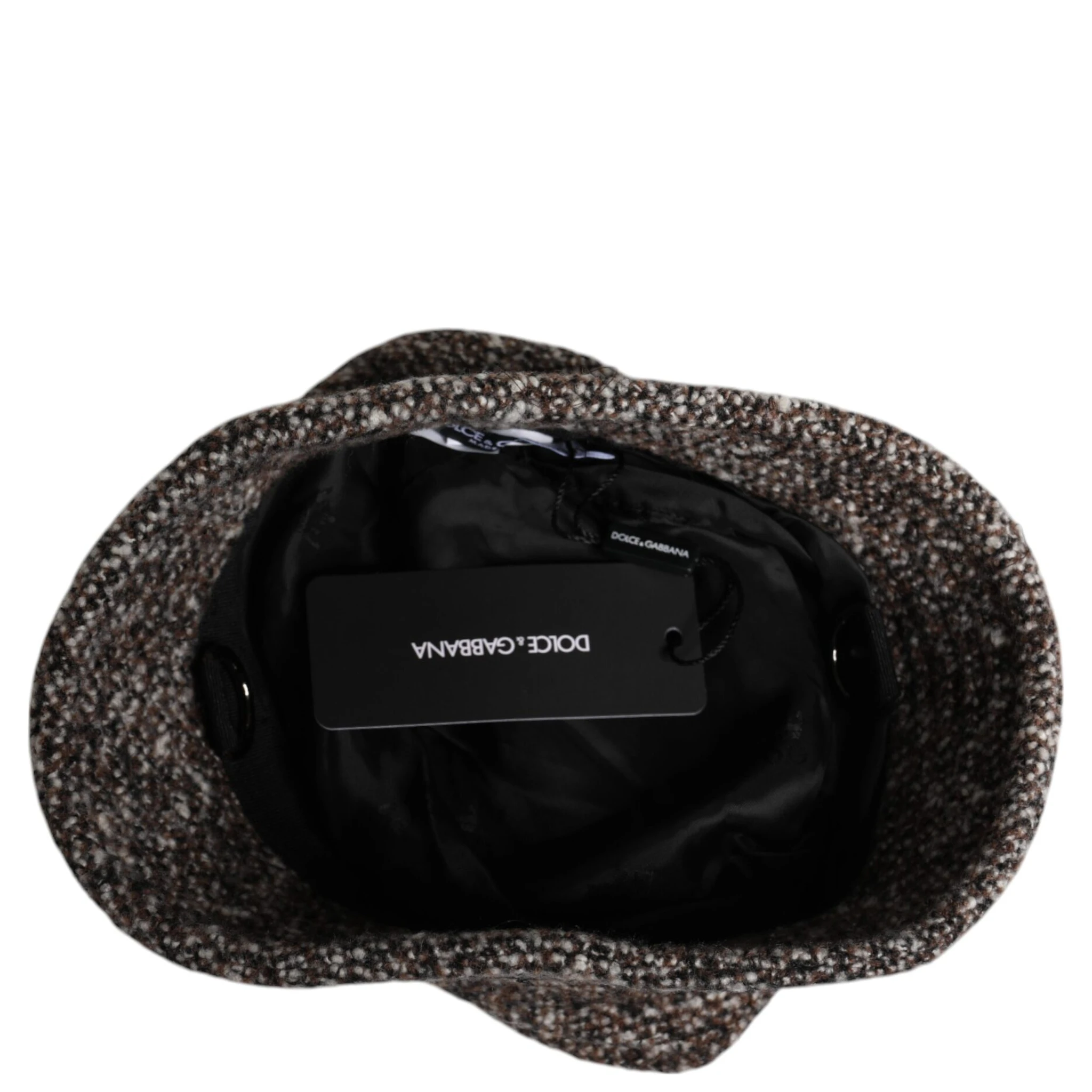 Brown Alpaca Wool Woven Bucket Hat