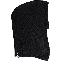 Black Wool Whole Head Wrap Balaclava Hat