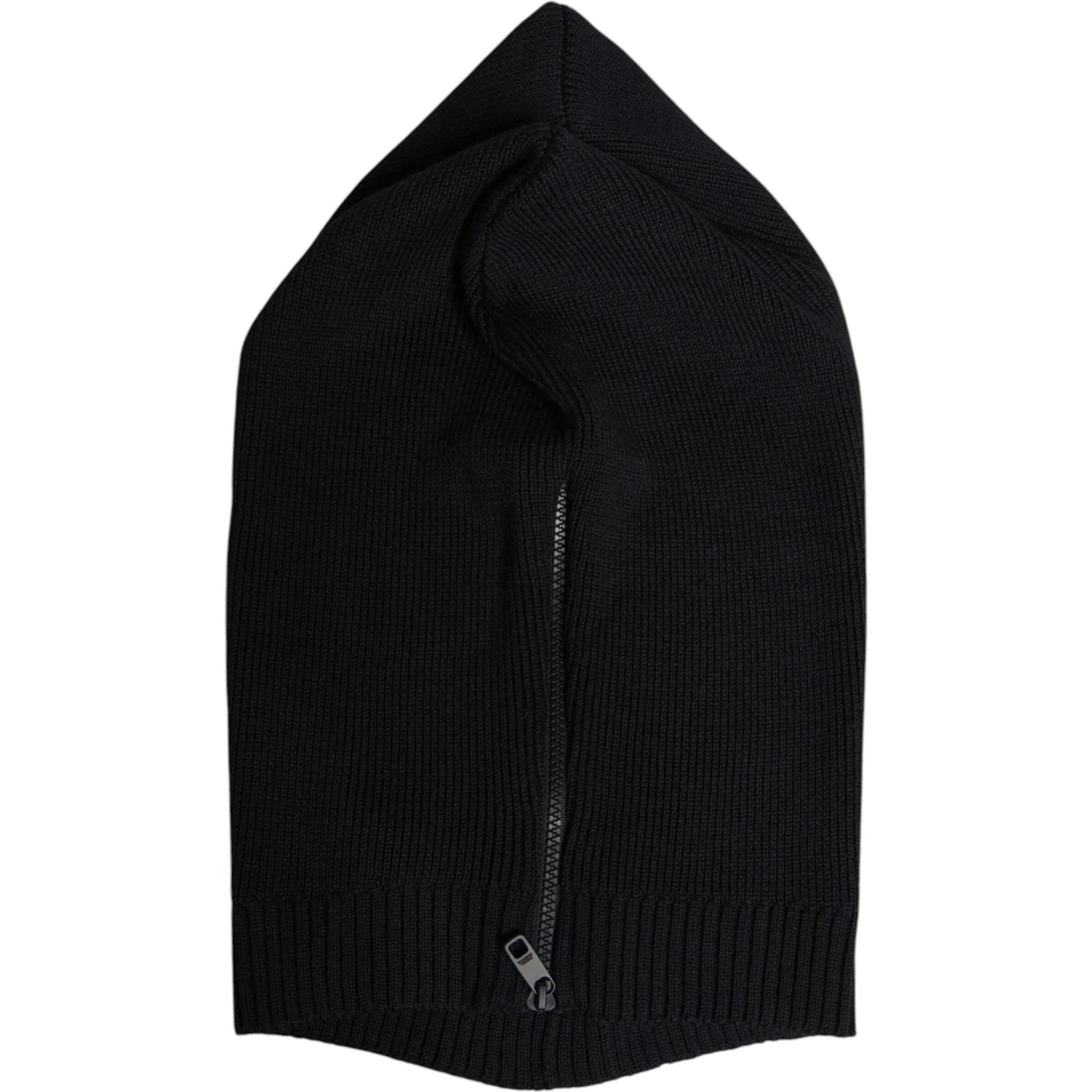 Black Wool Whole Head Wrap Balaclava Hat