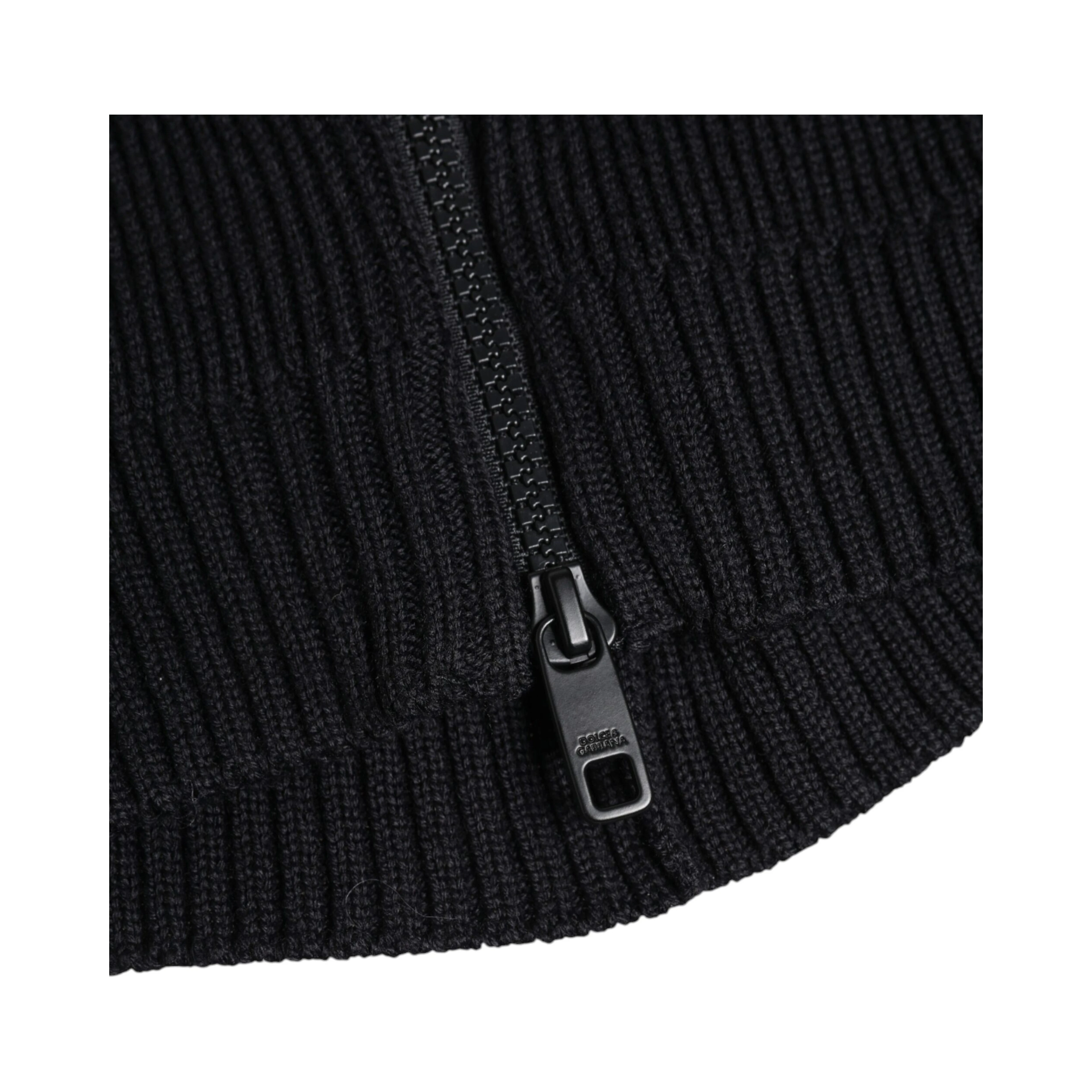 Black Wool Whole Head Wrap Balaclava Hat