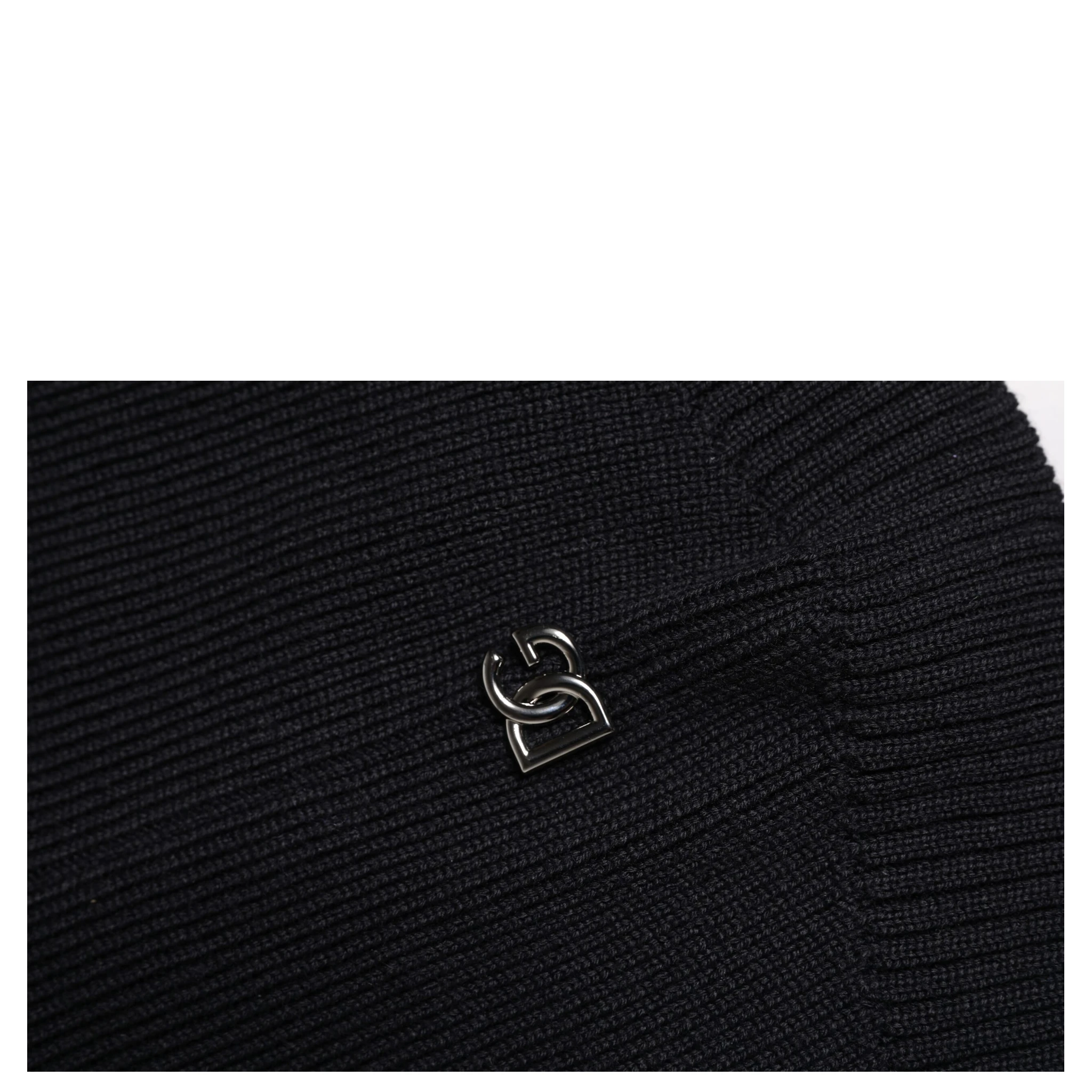 Black Wool Whole Head Wrap Balaclava Hat