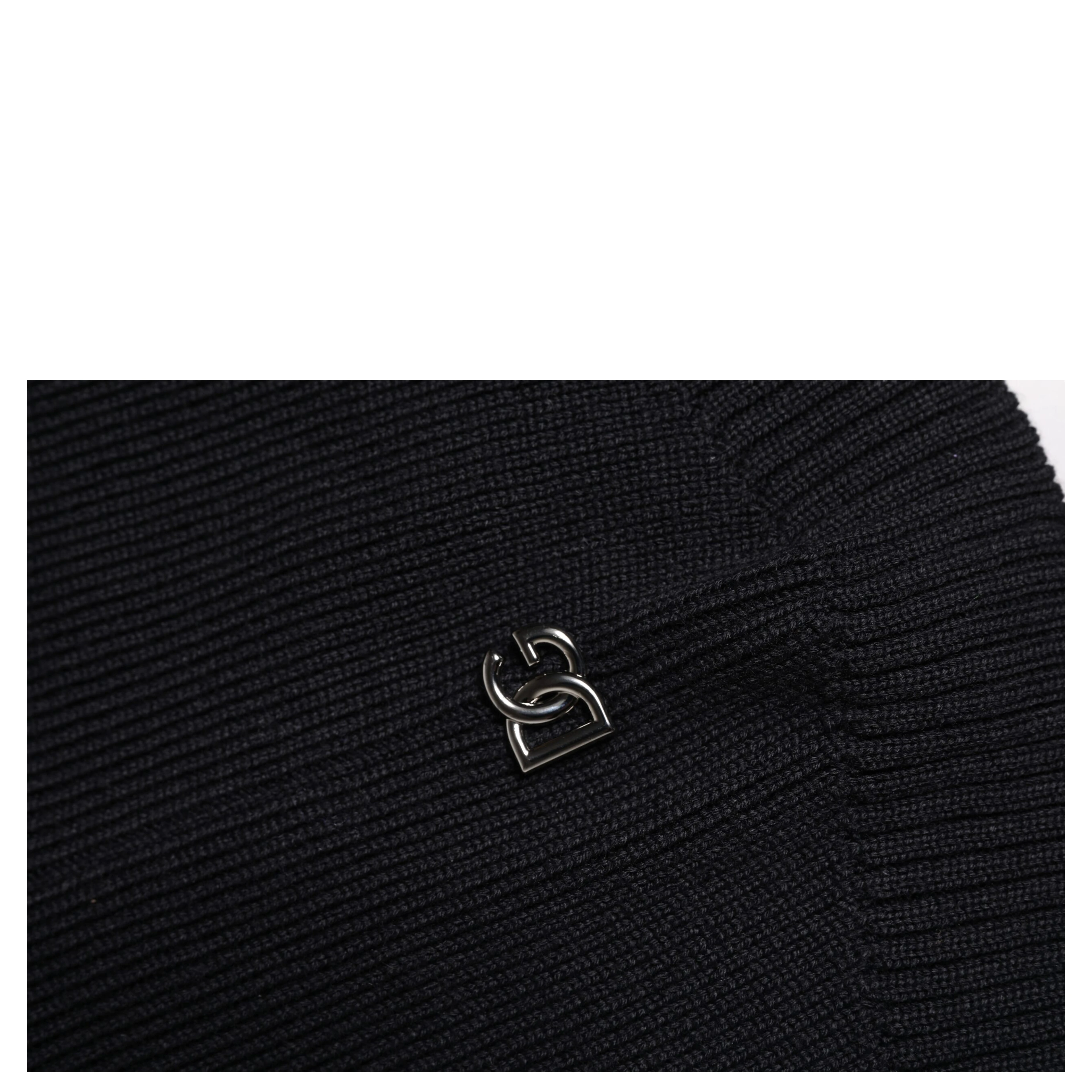 Black Wool Whole Head Wrap Balaclava Hat