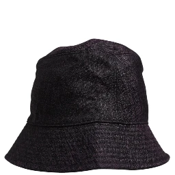 Black Wide Brim Nylon Bucket Hat