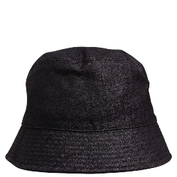 Black Wide Brim Nylon Bucket Hat