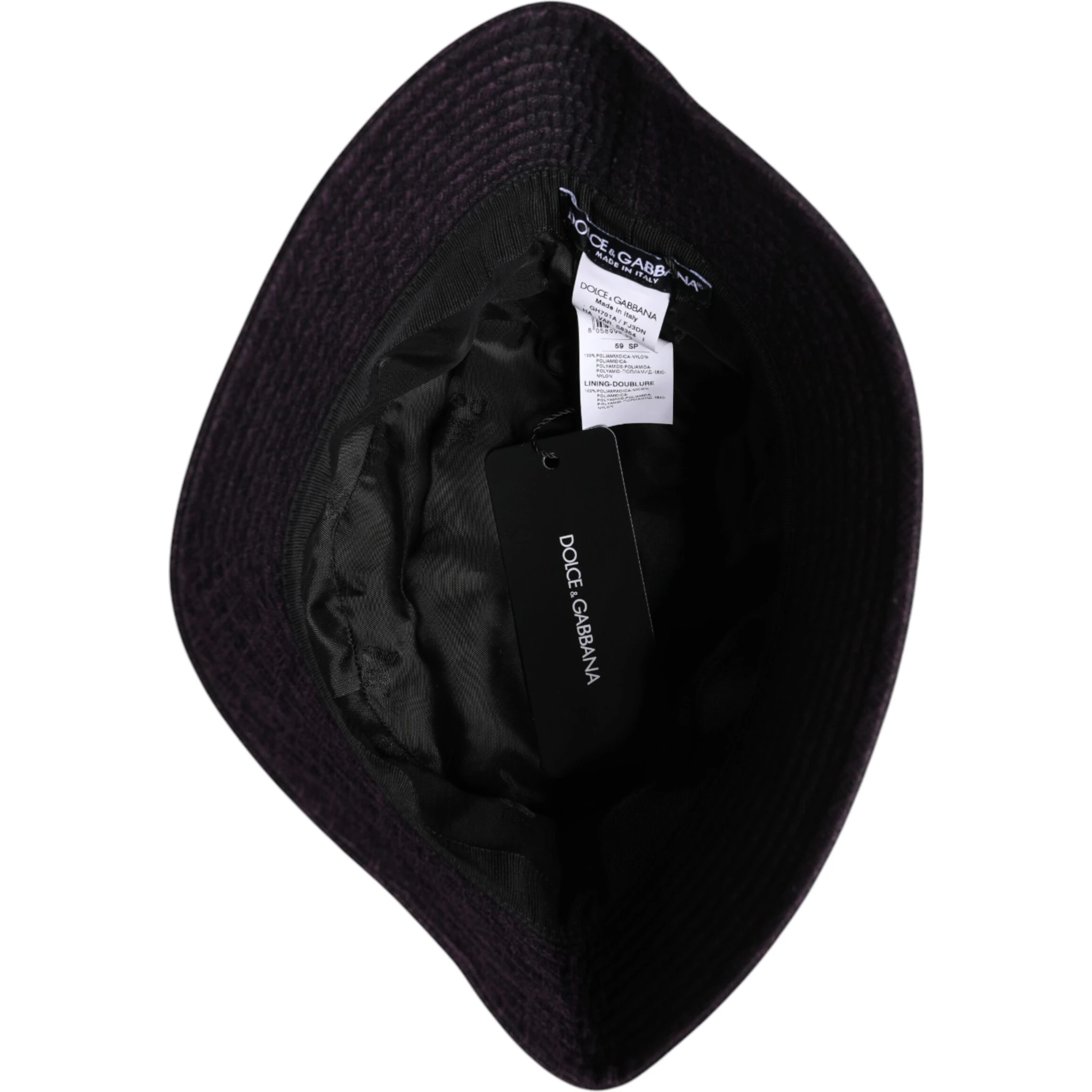 Black Wide Brim Nylon Bucket Hat