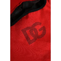 Red Logo Polyester Wide Brim Balaclava Hat