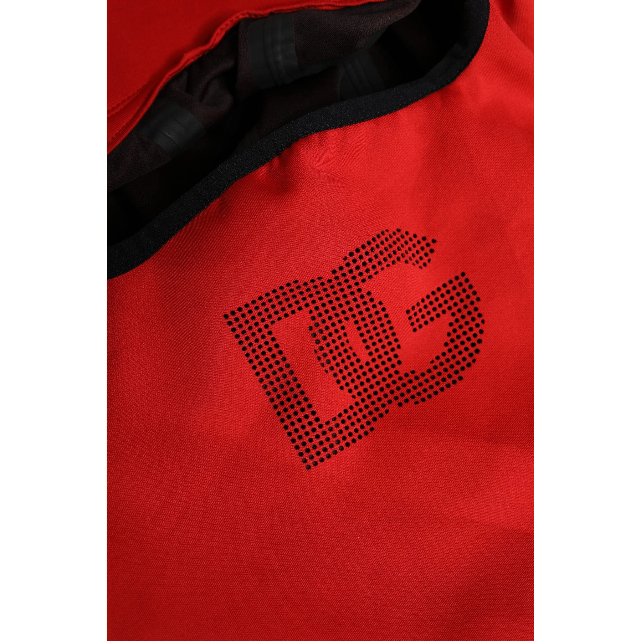 Red Logo Polyester Wide Brim Balaclava Hat