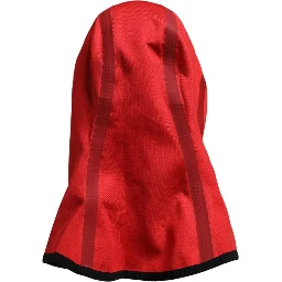 Red Logo Polyester Wide Brim Balaclava Hat