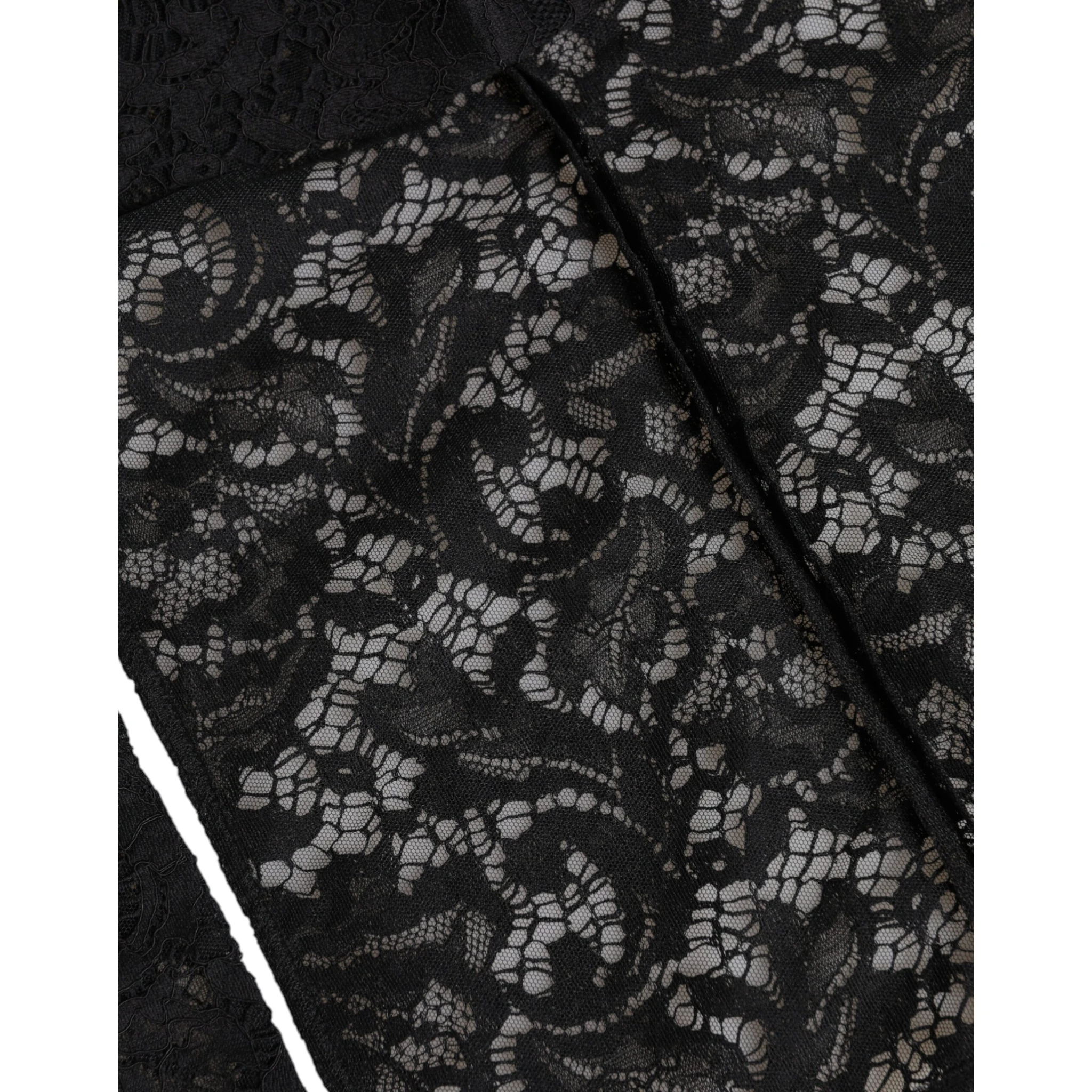 Black Floral Lace Whole Head Wrap Hat