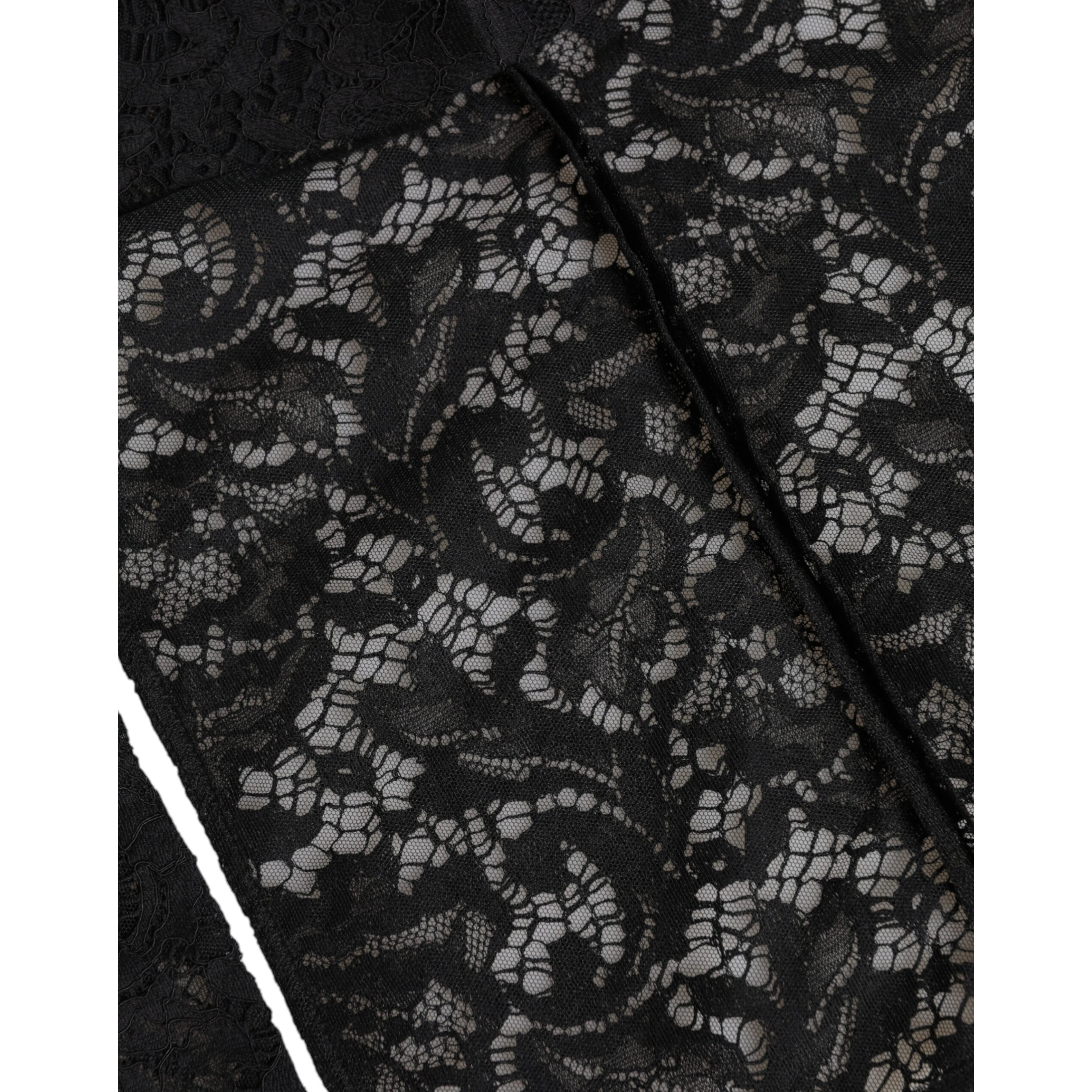 Black Floral Lace Whole Head Wrap Hat