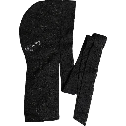 Black Floral Lace Whole Head Wrap Hat