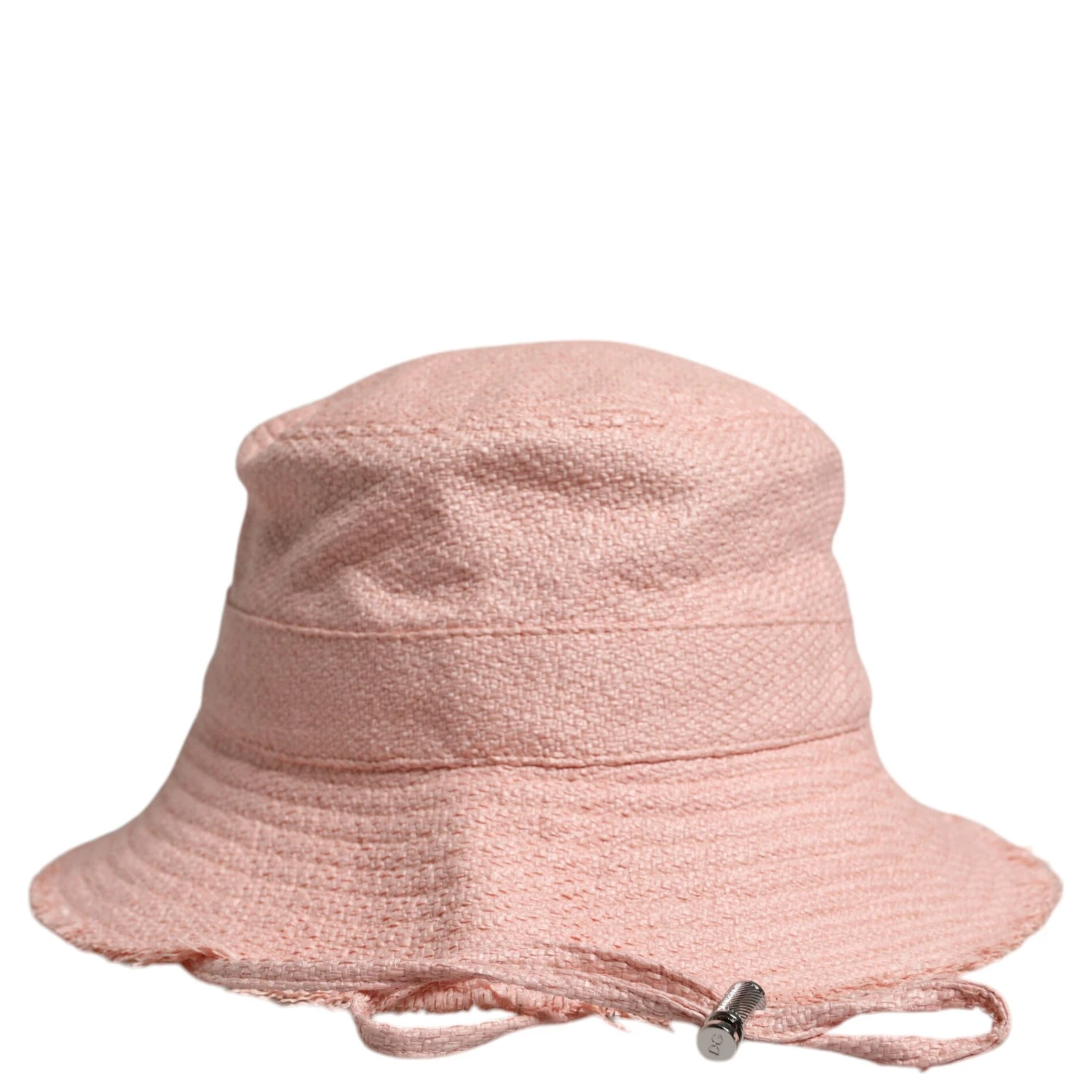 Pink Cotton Wide Brim Bucket Hat