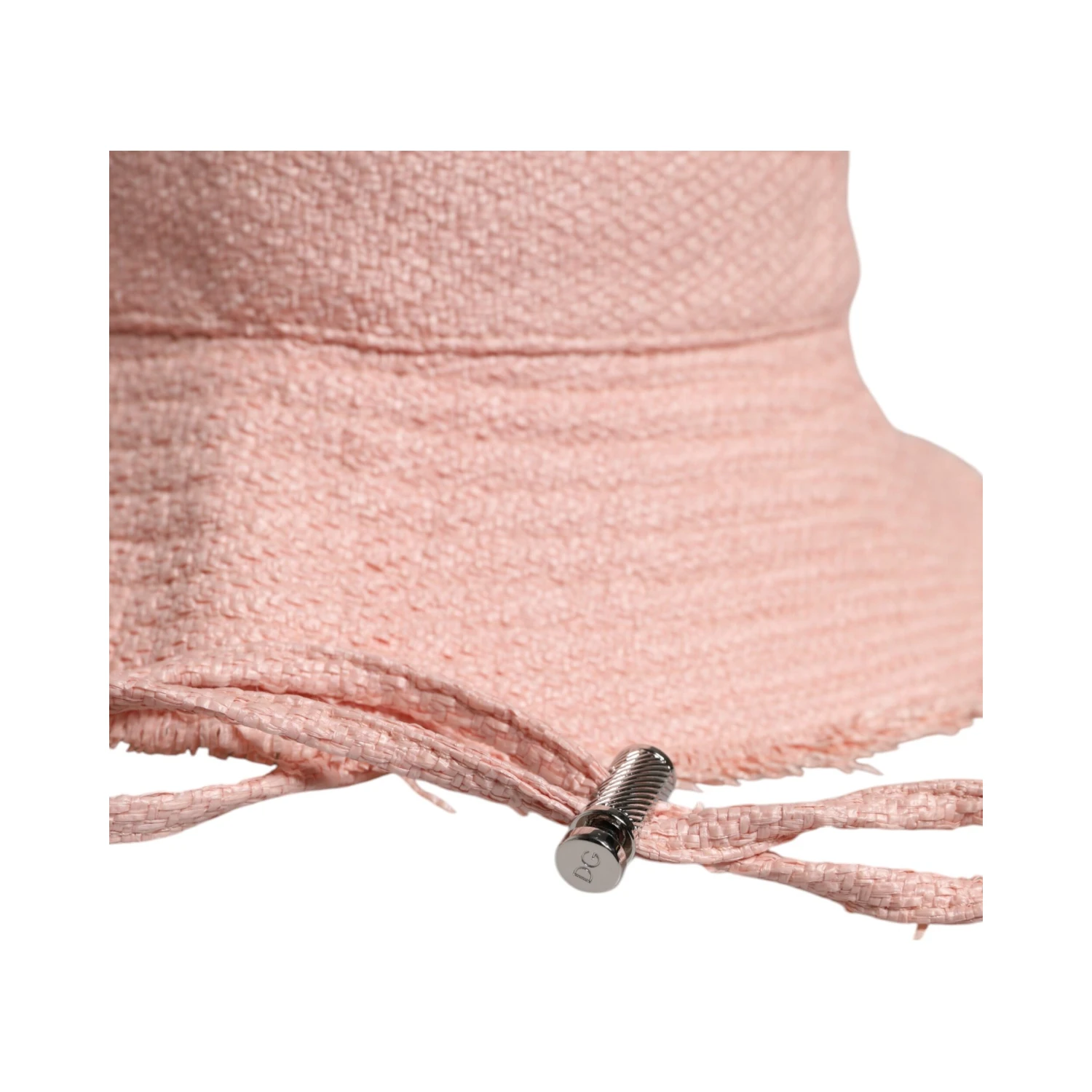 Pink Cotton Wide Brim Bucket Hat