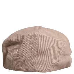 Beige Cotton Newsboy Capello Cabbie Hat