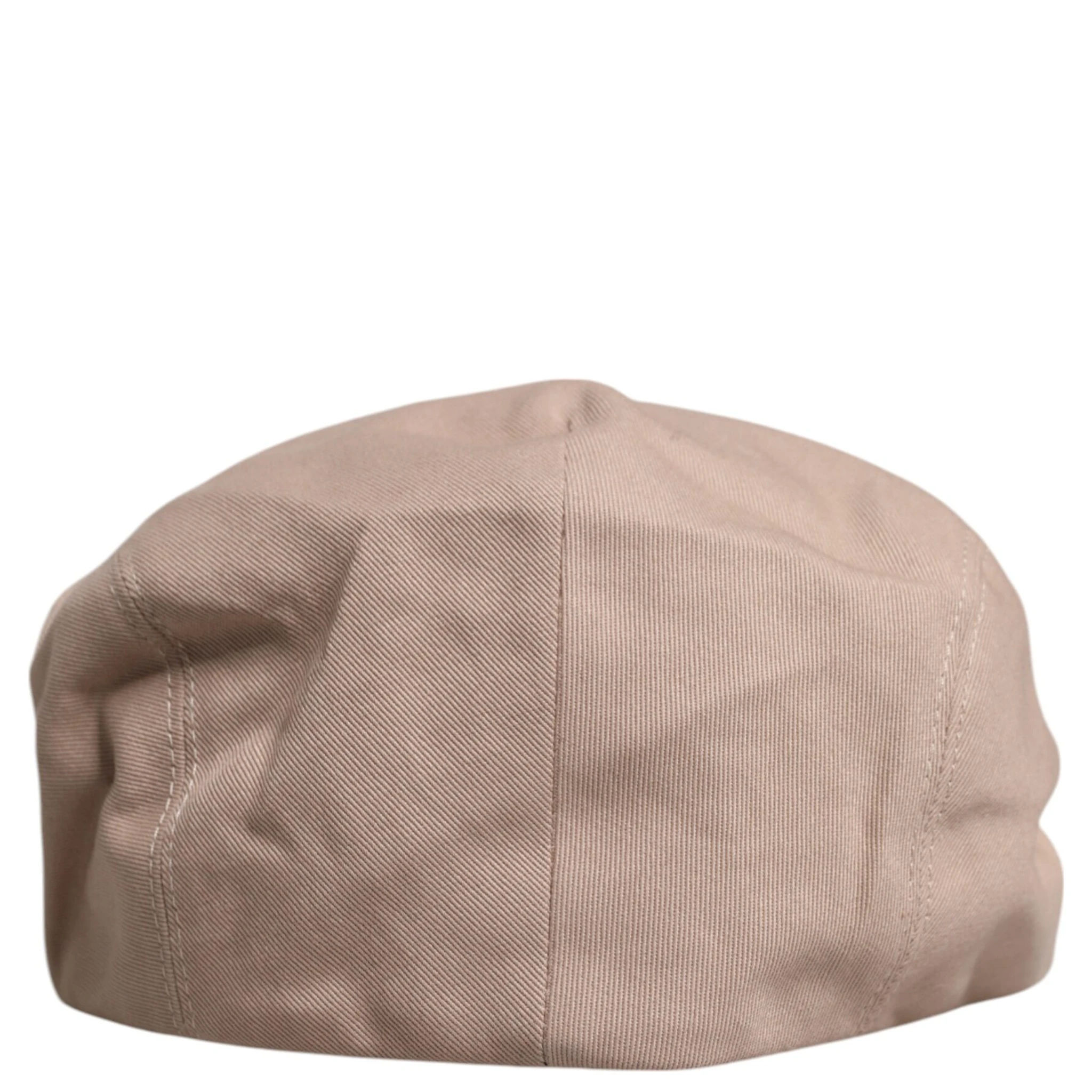 Beige Cotton Newsboy Capello Cabbie Hat