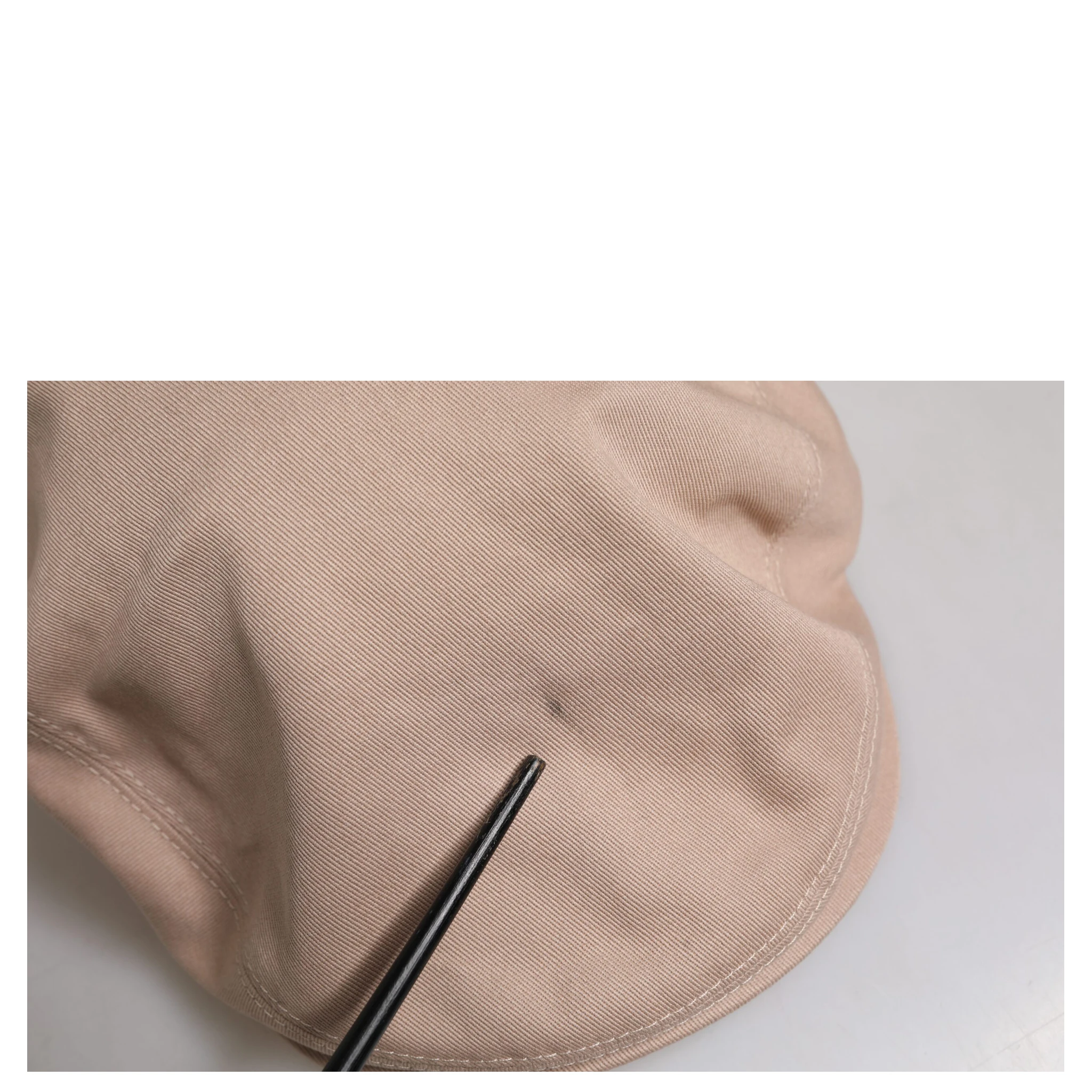 Beige Cotton Newsboy Capello Cabbie Hat