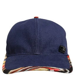 Blue Cotton 6 Panels Baseball Cap