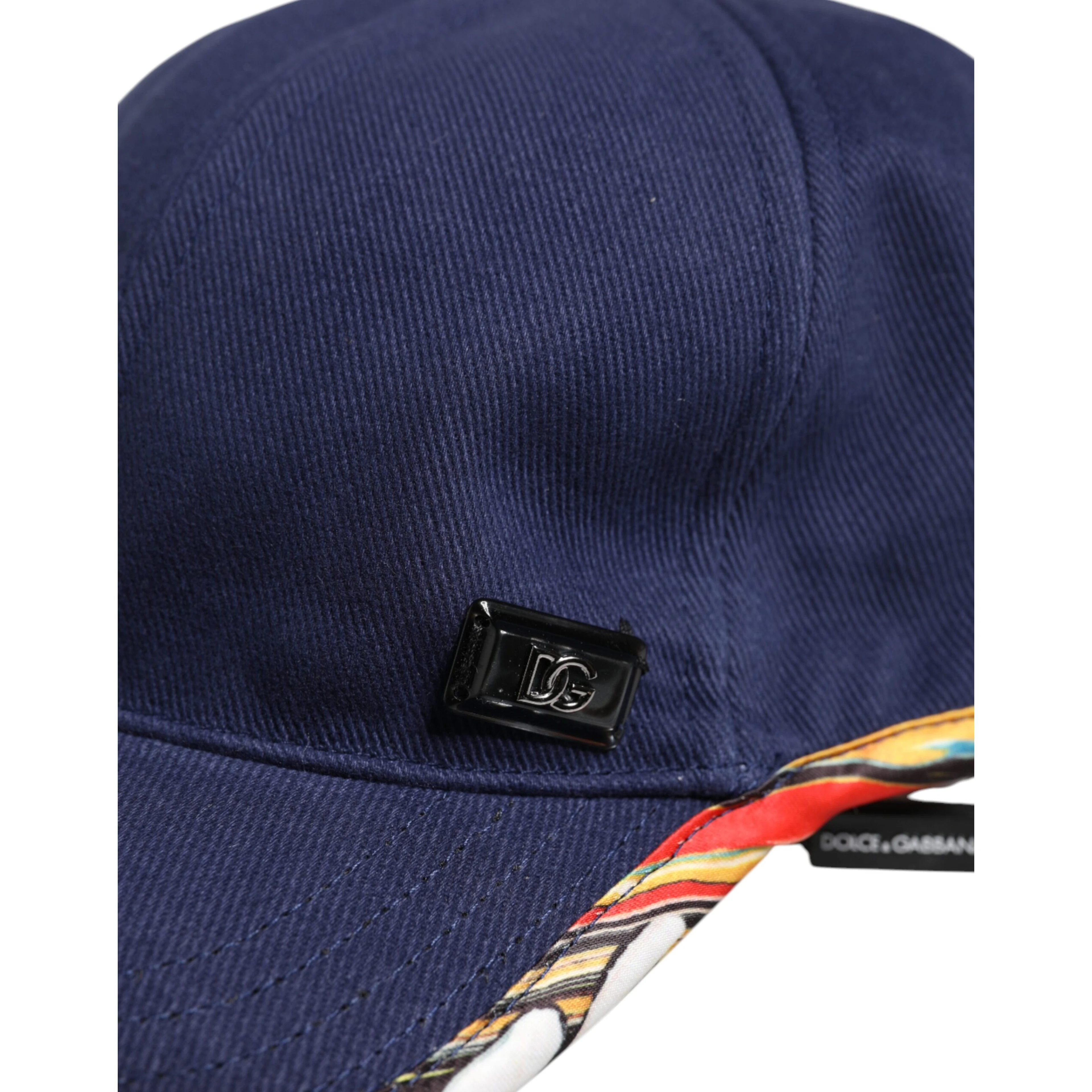 Blue Cotton 6 Panels Baseball Cap
