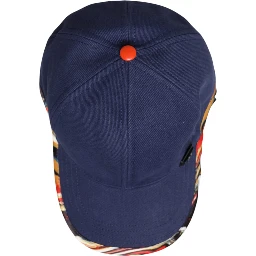 Blue Cotton 6 Panels Baseball Cap