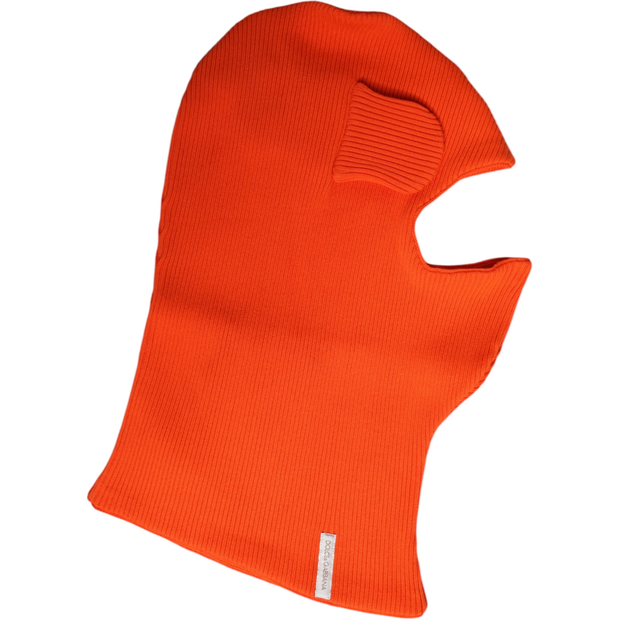Orange Cotton Whole Head Wrap Balaclava Hat