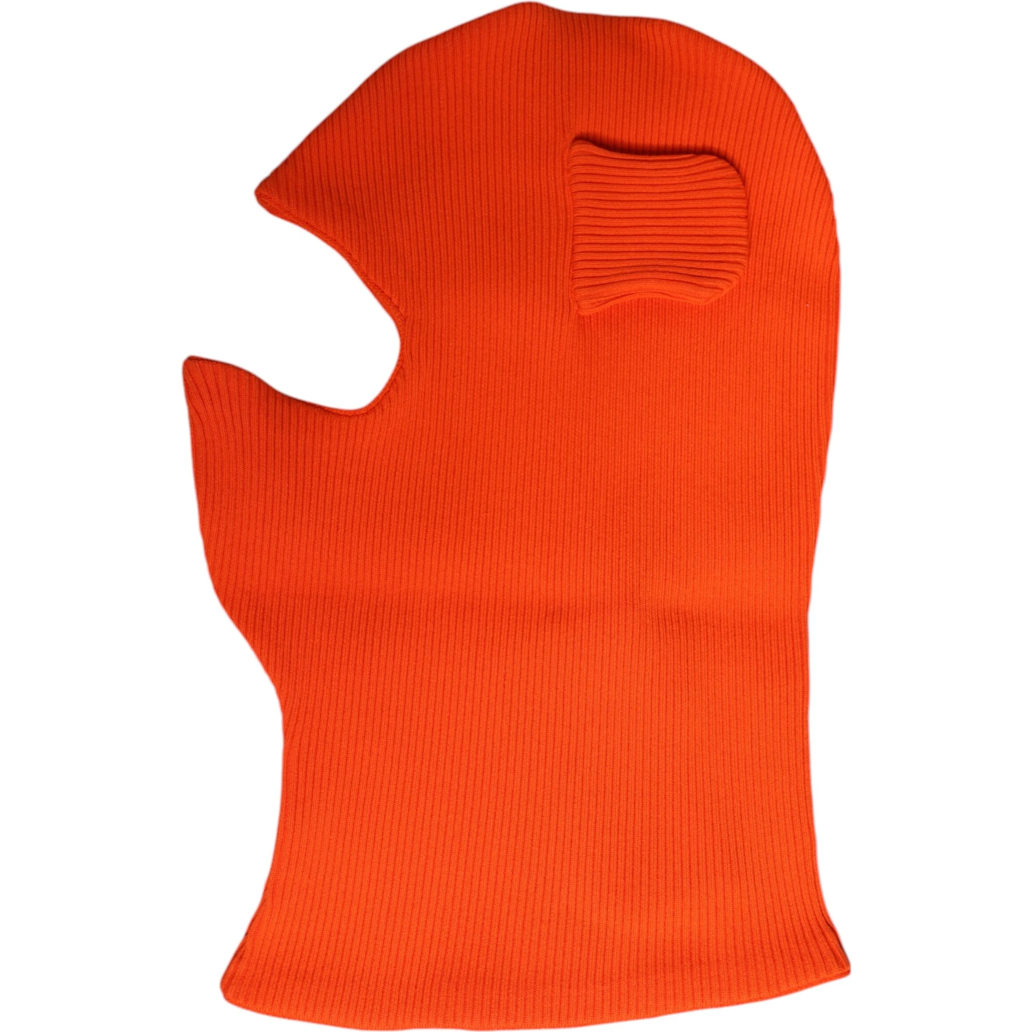 Orange Cotton Whole Head Wrap Balaclava Hat