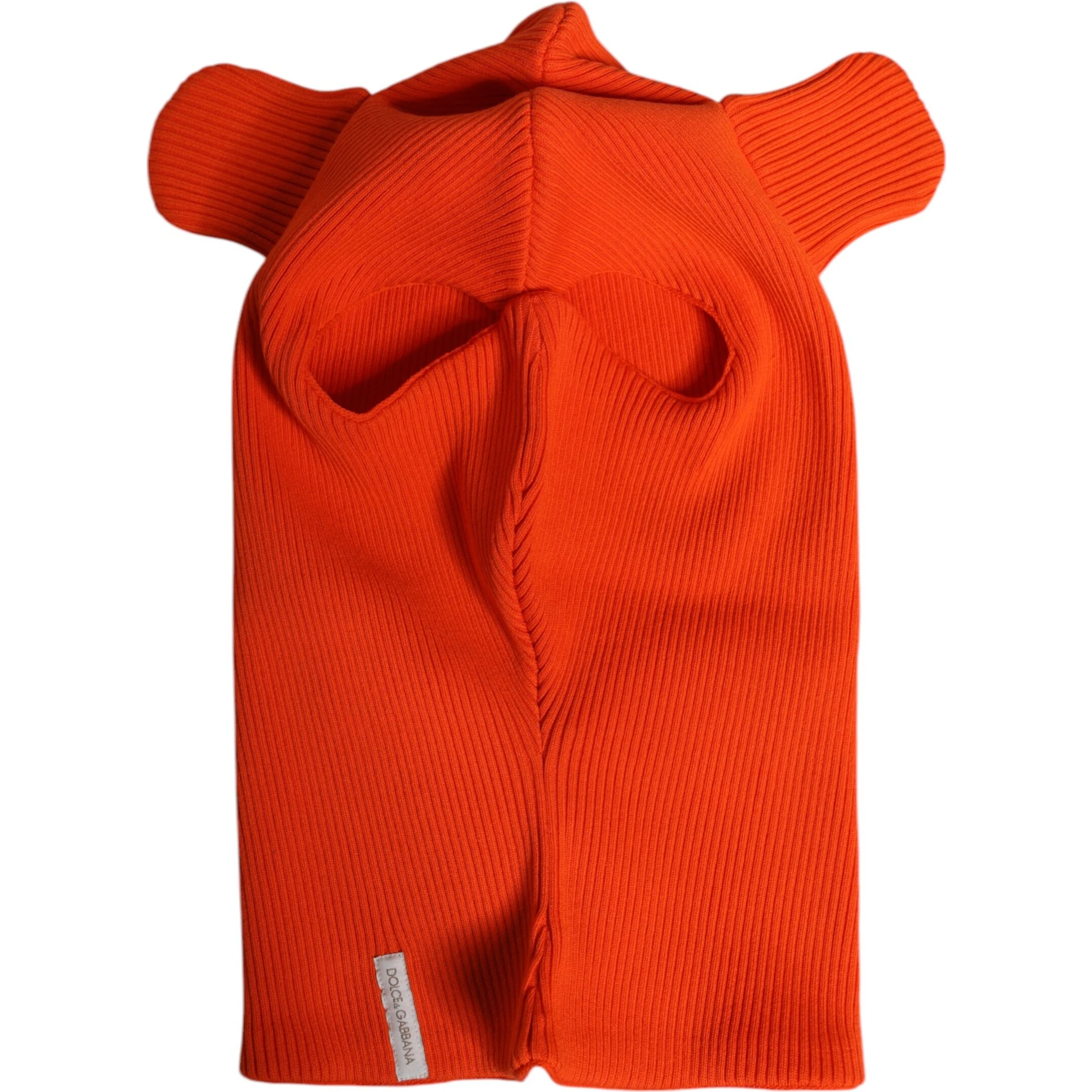 Orange Cotton Whole Head Wrap Balaclava Hat
