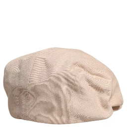 Beige Cotton Newsboy Capello Cabbie Hat