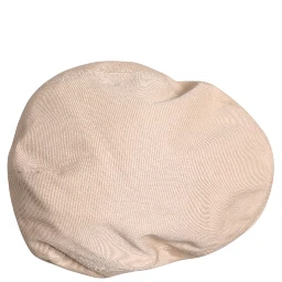 Beige Cotton Newsboy Capello Cabbie Hat