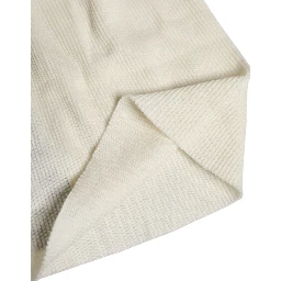 Beige Wool Blend Knitted Beanie Cap