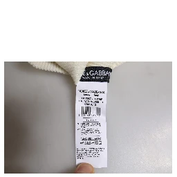 Beige Wool Blend Knitted Beanie Cap